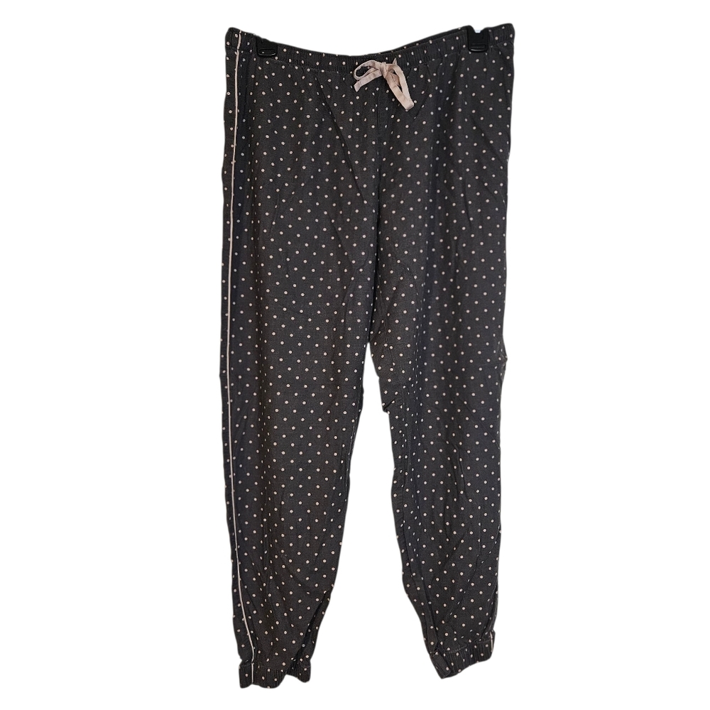 Victoria's Secret Gray and Pink Polka Dot Pajama Pants Size M